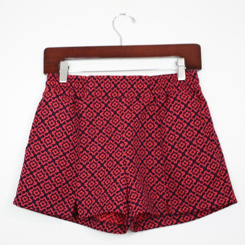 Handmade Shorts Women's Size XS High Rise Red and Blue Romantic